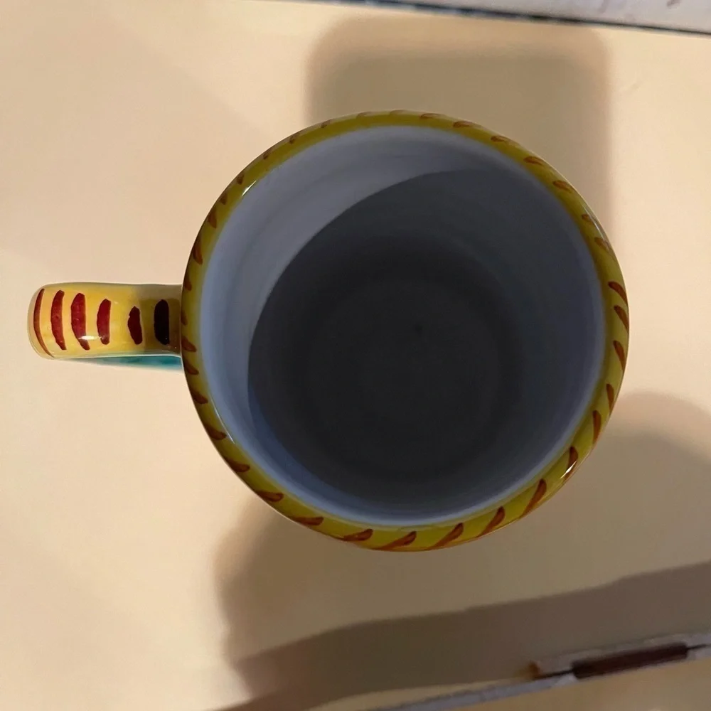 VTG Fima Deruta Italian hand painted ceramic coffee cup